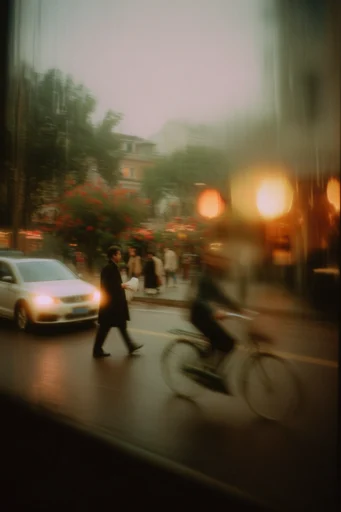 Dreamlike Analog Nostalgia style reference image — extreme out-of-focus