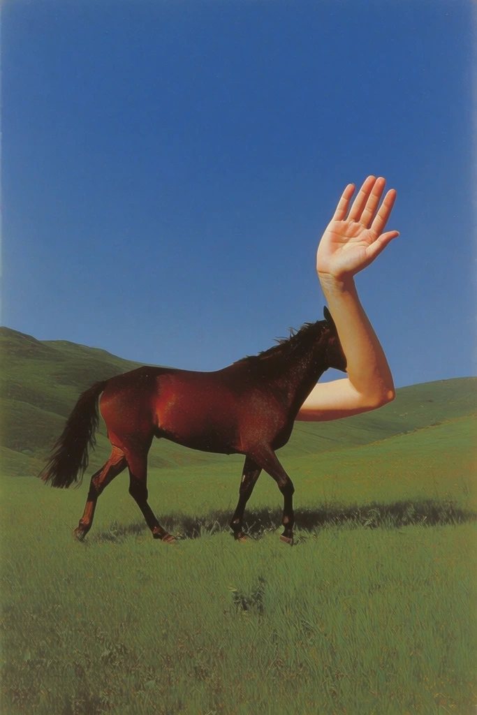 Analog Desert Surrealism style AI image example 3