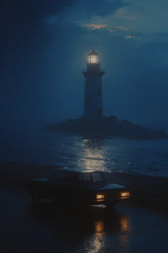 Cinematic Nocturnal Solitude style reference image — moody noir atmosphere