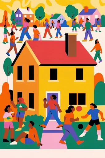 Vibrant Organic Vectorism style AI image example 4