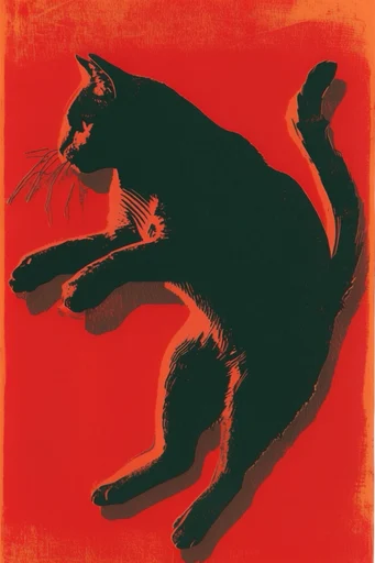 Crimson Noir Graphic style reference image — distressed ink grain