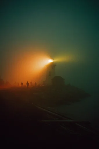 Cinematic Nocturnal Chiaroscuro style reference image — mystical amber glow
