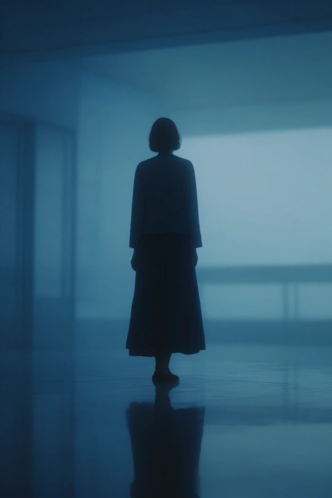Monochromatic Abyssal Minimalism style AI image example 1