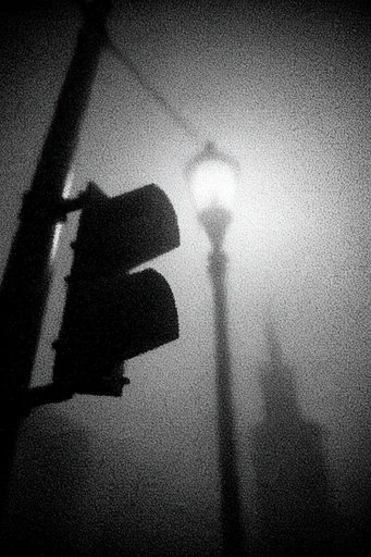 Eroded Monochrome Noir style reference image — decayed materiality
