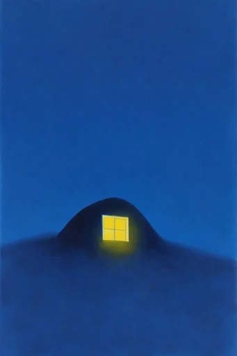 Nocturnal Minimalist Geometry style AI image example 2