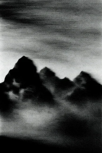 Spectral Noir Impressionism style reference image — heavy analog film grain