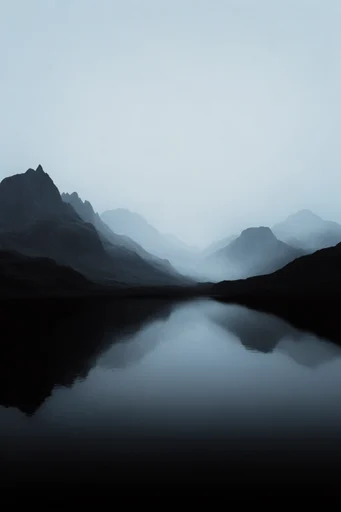 Monochromatic Abyssal Minimalism style reference image — monochromatic cyan palette