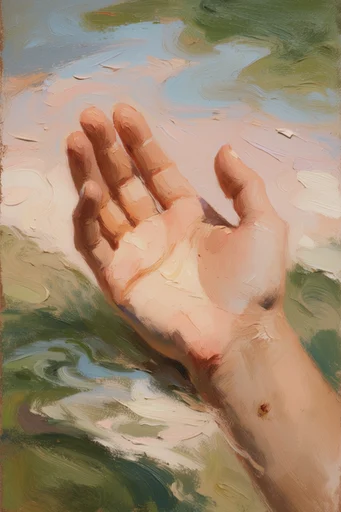 Luminous Impasto Pastoral style reference image — French Impressionist style
