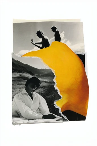 Surrealist Retro Collage style reference image — surrealist photomontage