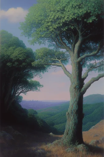 Ethereal Pastoral Surrealism style reference image — painterly landscape