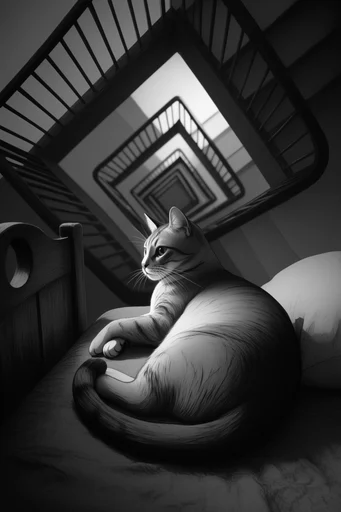 Monochrome Architectural Noir style reference image — cinematic noir atmosphere