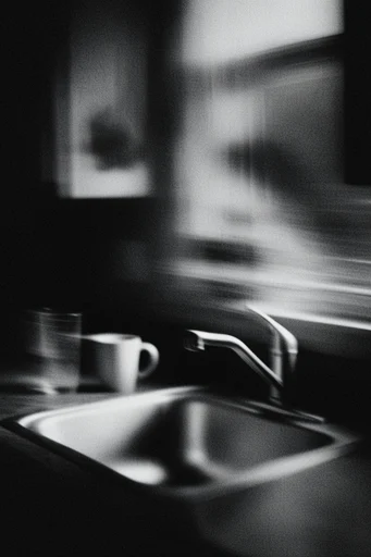 Spectral Analog Noir style reference image — heavy film grain