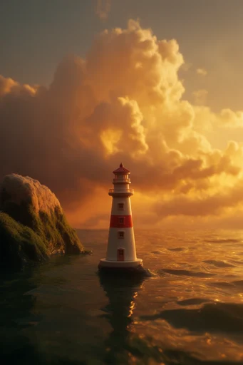 Cinematic Amber Noir style reference image — surreal melancholic atmosphere