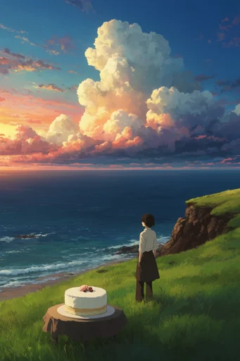 Luminous Anime Horizon style reference image — nostalgic atmosphere