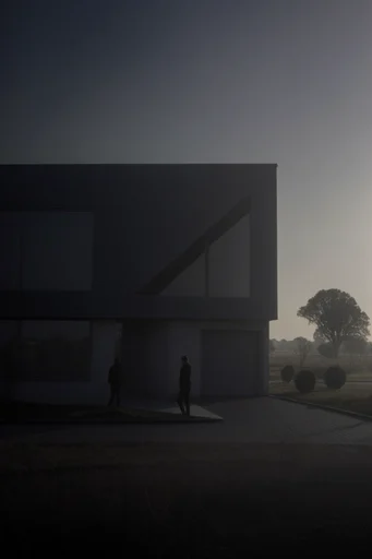Cinematic Abyssal Minimalism style reference image — monolithic minimalism