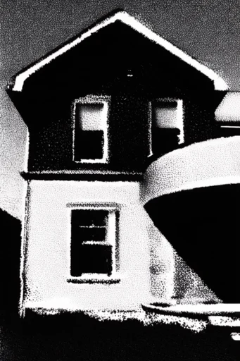 Stark Noir Pointillism style reference image — pointillism