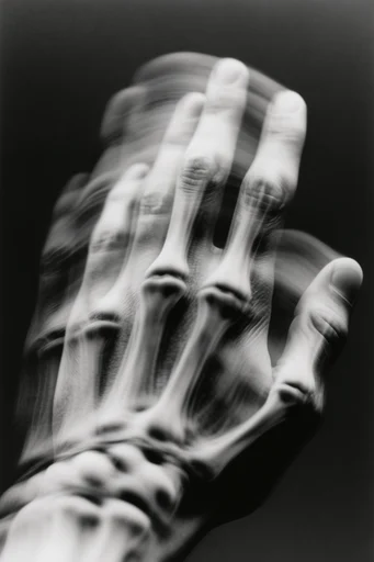 Kinetic Spectral Monochrome style reference image — long exposure light trails