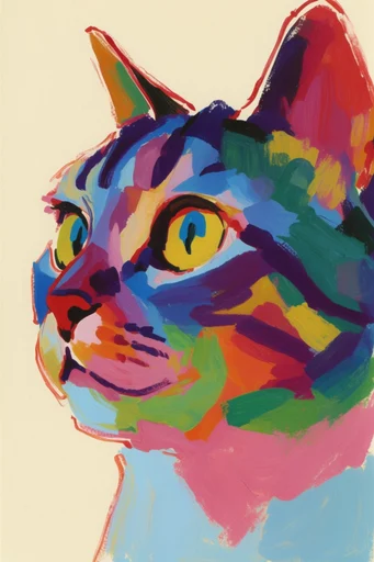 Expressive Neo-Fauvist Textures style reference image — gestural brushstrokes