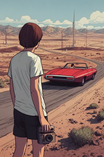 Retro Desert Noir moodboard — generate AI images in this style