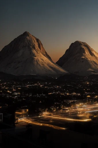 Nocturnal Urban Geometry style reference image — high-angle aerial photography