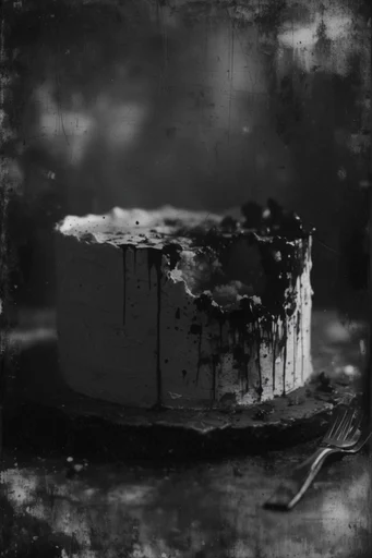 Spectral Darkroom Noir style reference image — distressed analog process