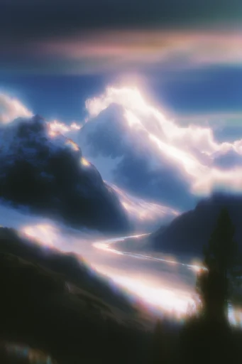 Luminescent Analog Dreamscape style reference image — ethereal halation