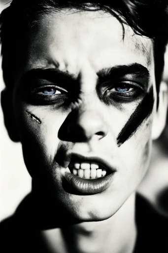 Visceral Monochromatic Noir moodboard — generate AI images in this style