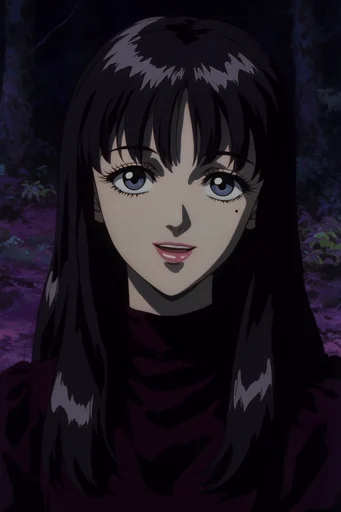 Nocturnal Spectral Anime style reference image — high-contrast moody lighting