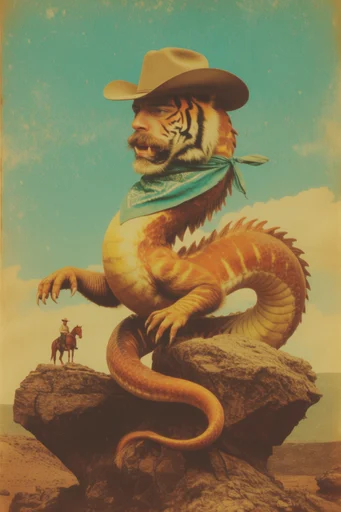 Nostalgic Surrealist Americana style reference image — 70s analog grain