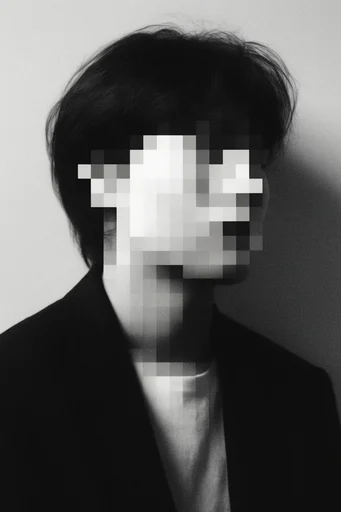 Monochrome Digital Entropy moodboard — generate AI images in this style