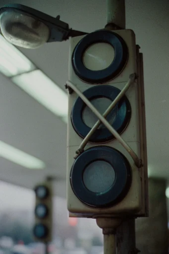 Cinematic Institutional Realism style reference image — analog film grain
