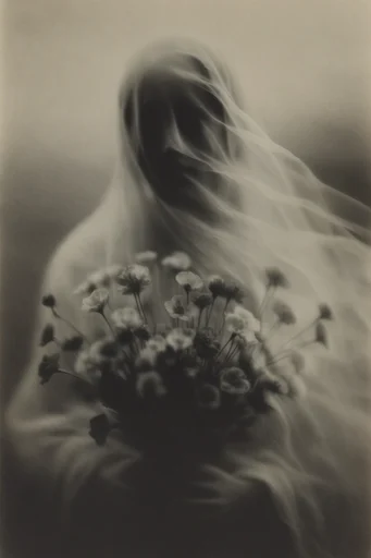 Ethereal Monochrome Pictorialism style reference image — soft focus