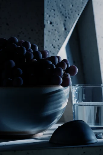 Clinical Brutalist Noir style reference image — clinical blue lighting