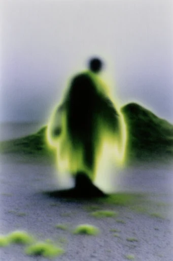 Spectral Acid Noir style reference image — acid green glow