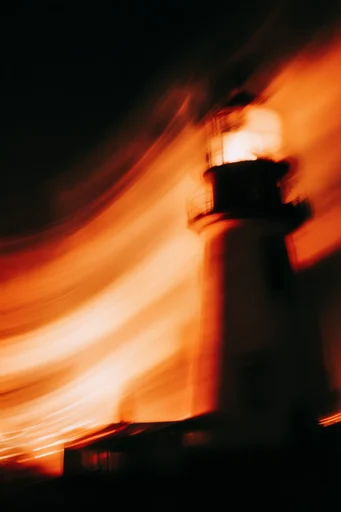 Kinetic Amber Dreamscape style reference image — abstract silhouette