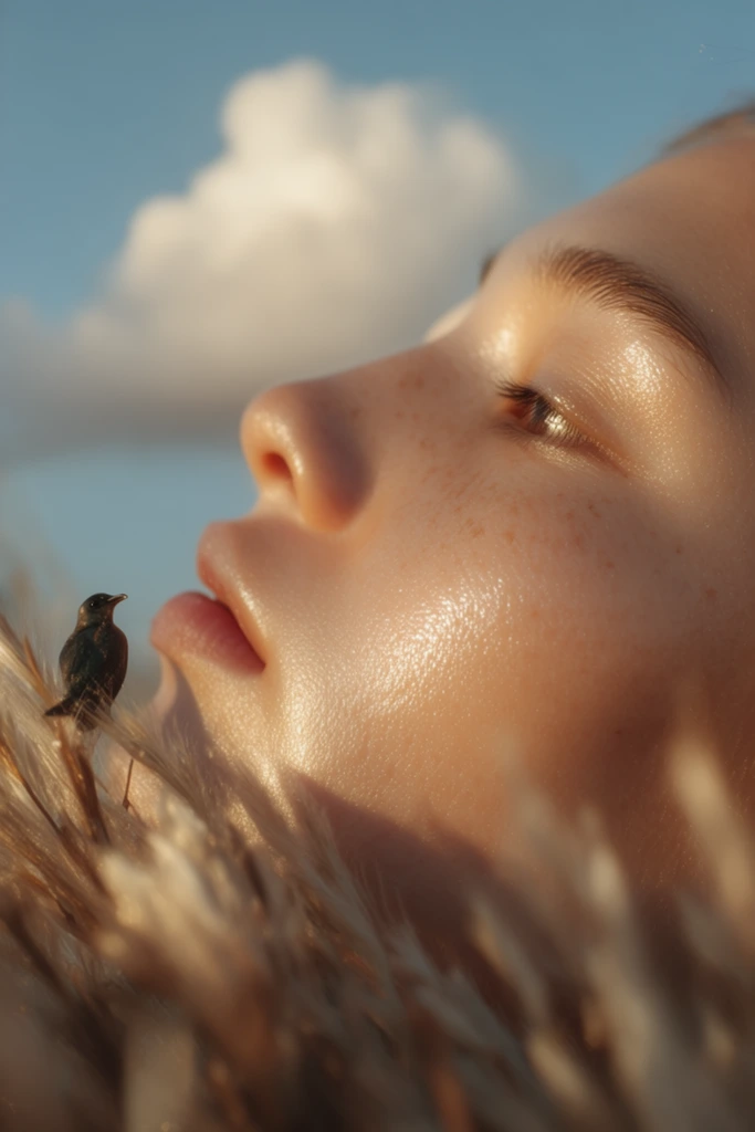 Luminous Amber Macro style AI image example 2