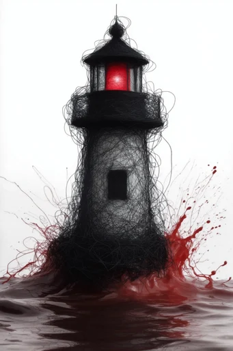 Crimson Surrealist Editorial style reference image — surrealist macabre