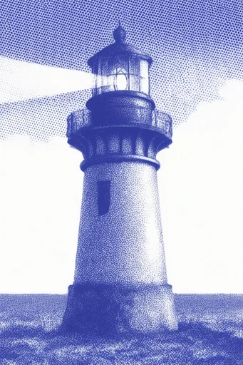 Graphic Duotone Halftone style reference image — high-contrast graphic