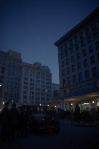 Cinematic Twilight Noir style reference image — cinematic blue hour