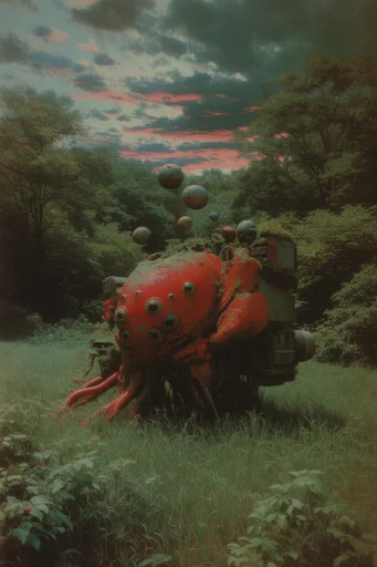 Vintage Woodland Melancholy style AI image example 2