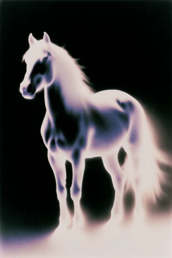 Spectral Luminescent Noir style reference image — pitch-black background