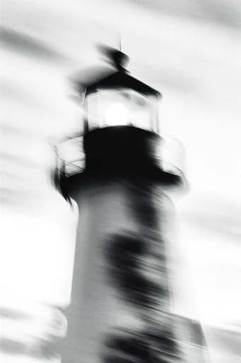 Spectral Kinetic Monochrome style reference image — shutter drag