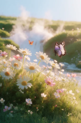 Ethereal Luminescent Xenopastoral style reference image — dreamy macro depth of field