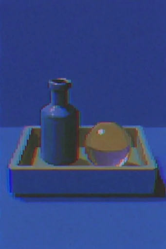 Retro-Digital Analog Glitch style reference image — CRT scanlines
