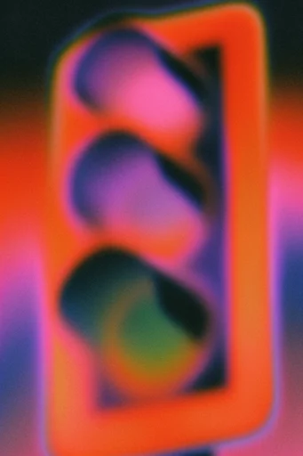 Chromatic Dream Haze style reference image — liquid metal textures