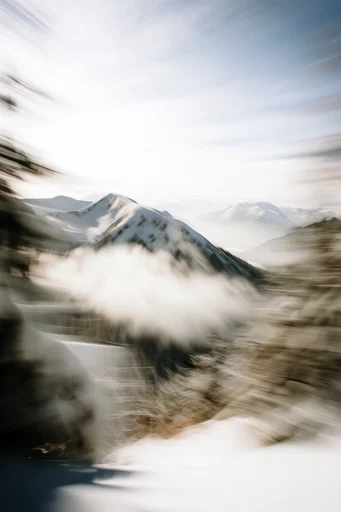 Kinetic Ethereal Velocity style reference image — intentional camera movement