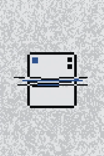 Nostalgic Digital Glitch style reference image — aliased pixelated lines