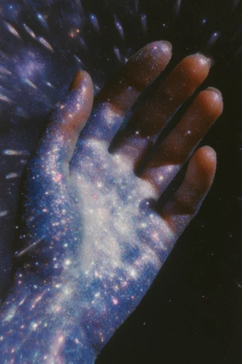 Ethereal Celestial Portraiture style reference image — double exposure