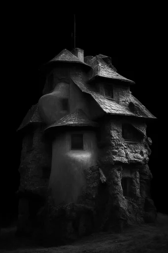 Monochrome Geometric Chiaroscuro style reference image — geometric deconstruction