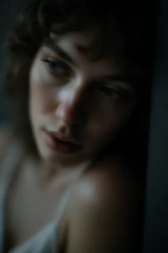 Textured Cinematic Noir style reference image — soft-focus portrait